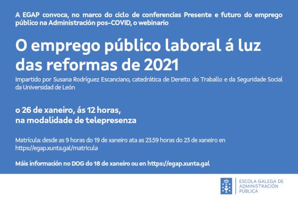 Webinario O emprego público laboral á luz das reformas de 2021